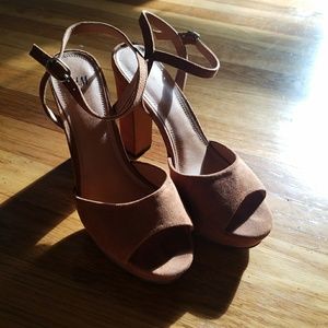 H&M Platform Suede Heels